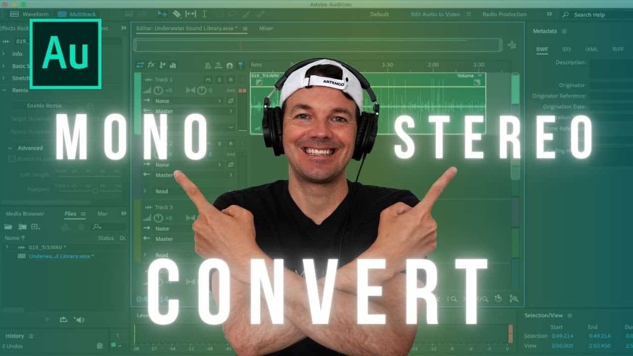 How to Convert Mono to Stereo in Adobe Audition 2020