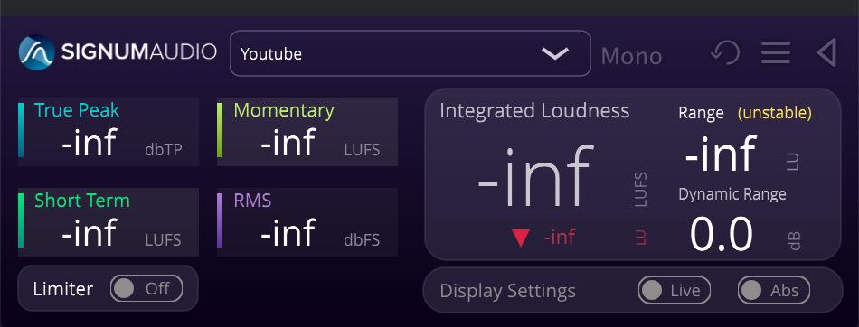 Signum Audio's New BUTE Loudness Suite 2 - Smart, Convincing Loudness Metering and True Peak Brickwall Limiter for Post-Production 46 BUTE Loudness Suite 2 small UI