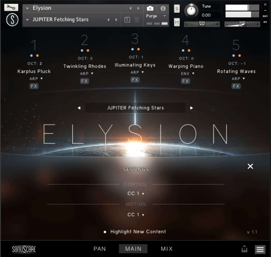 Elysion 1.1 Kontakt UI 2