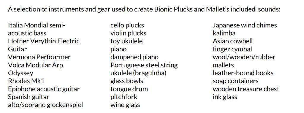 BIONIC PLUCKS AND MALLETS SOUND SOURCES