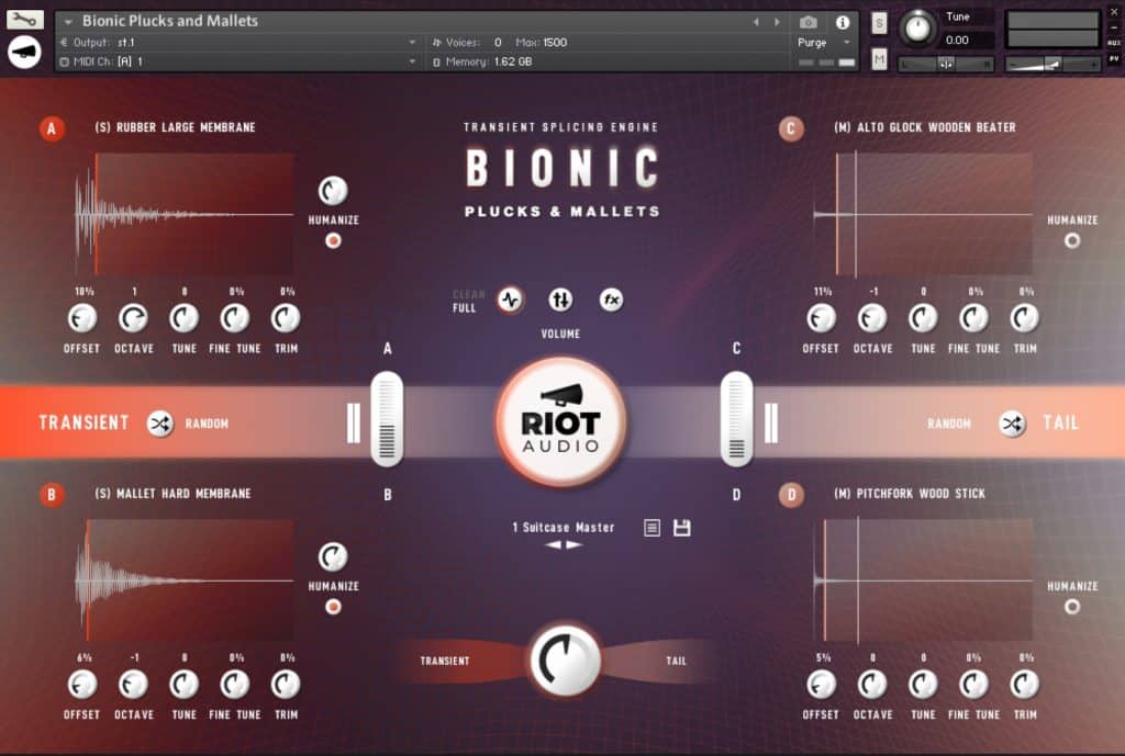 Bionic Plucks and Mallets UI