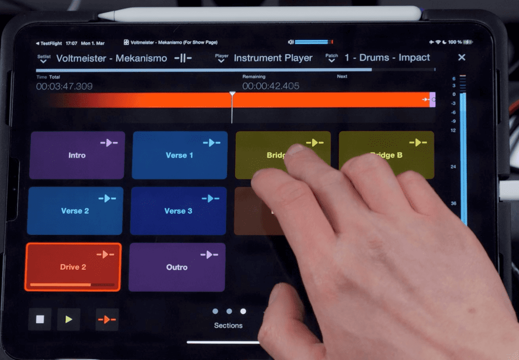 Studio One Remote 1 6 Perform View Action Shot