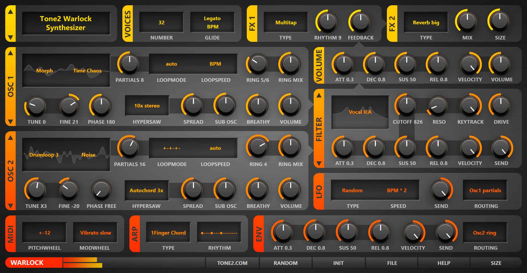 TONE2 Audio releases Warlock