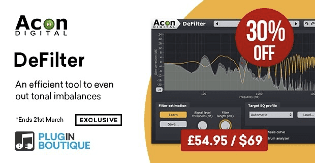 Acon Digital DeFilter Flash Sale - Automatic Equalization Plug-In 4 image 21