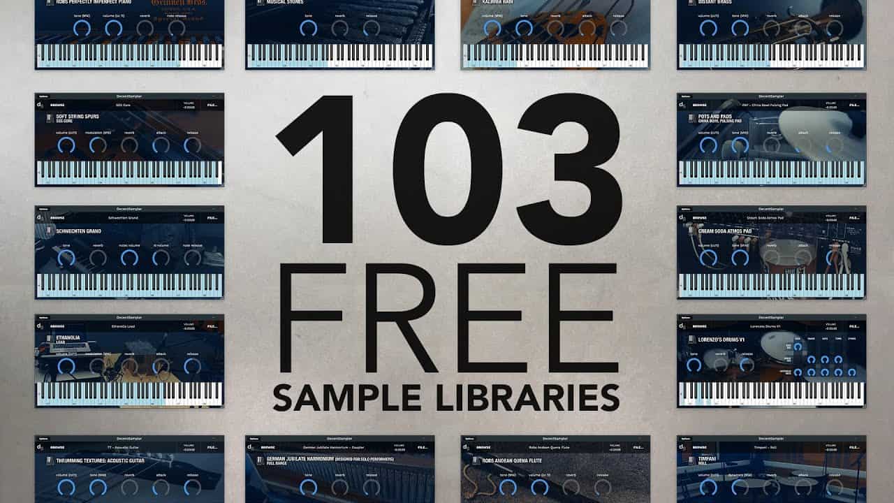 How to get 103 sample libraries for FREE! [Pianobook / DecentSampler]