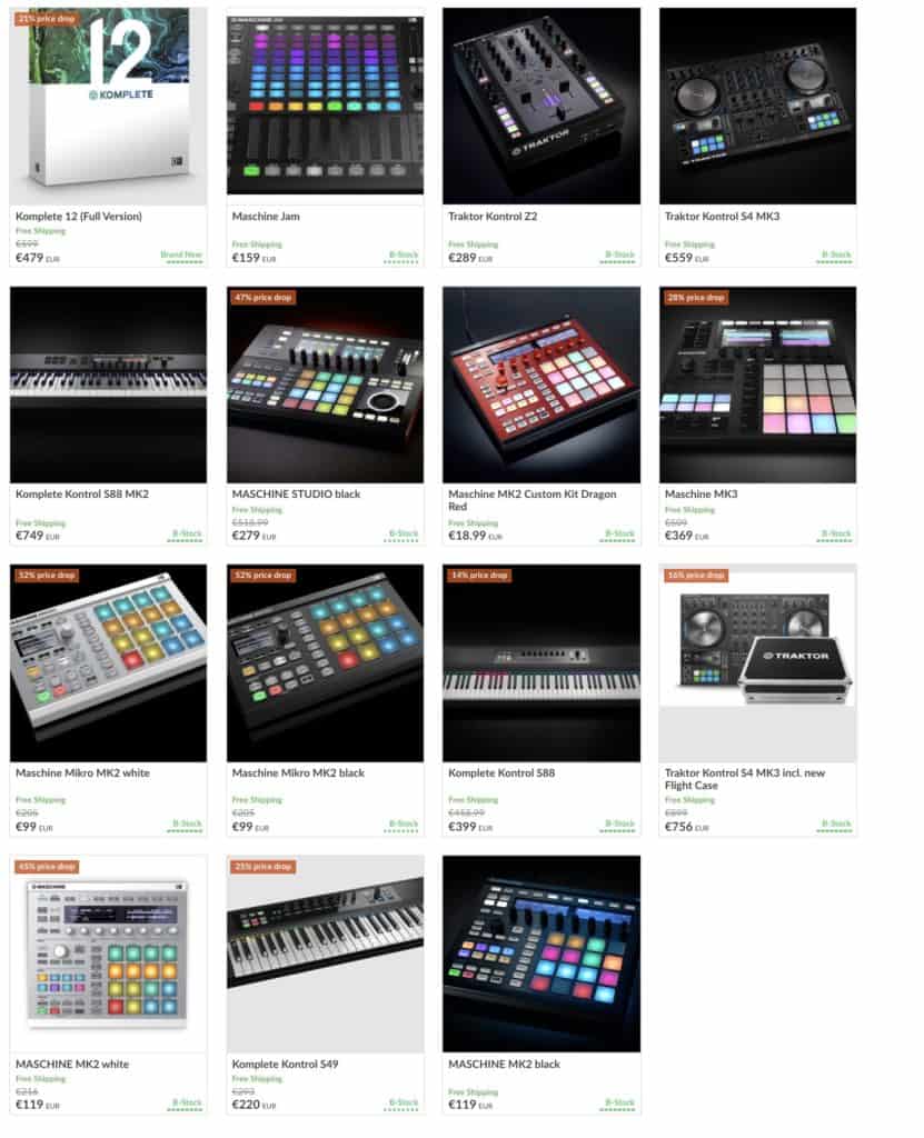 Native Instruments B-Stock up to 52% Price Drop 3 Native Instruments B Stock