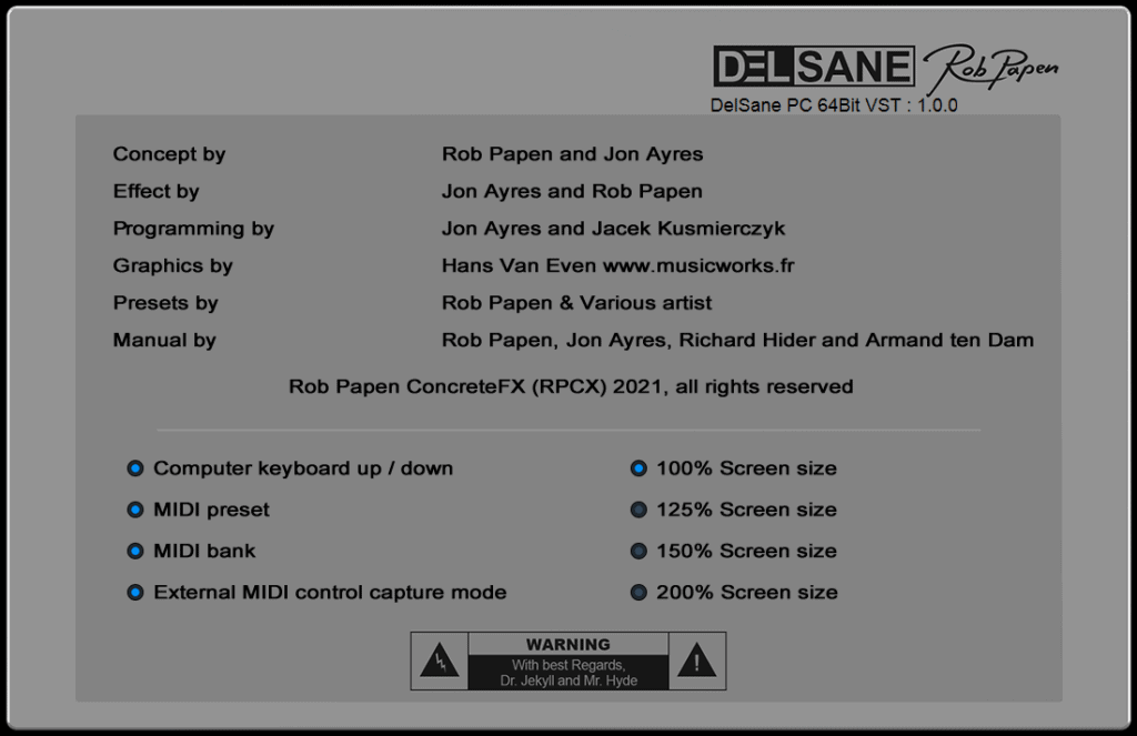 RobPapen DelSane BackPanel