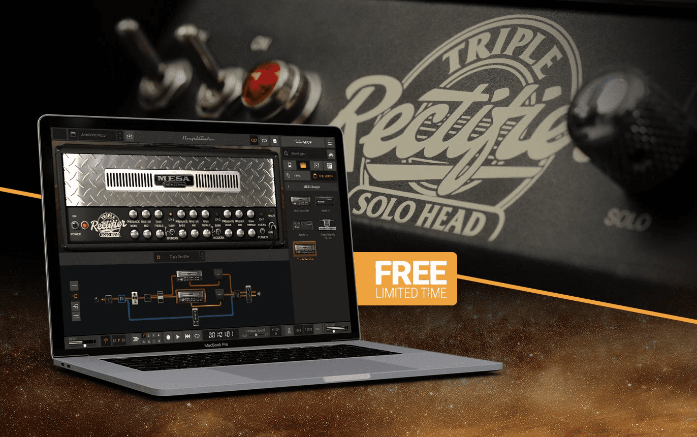 AmpliTube MESA/Boogie Triple Rectifier Head and a new series of free VIP presets