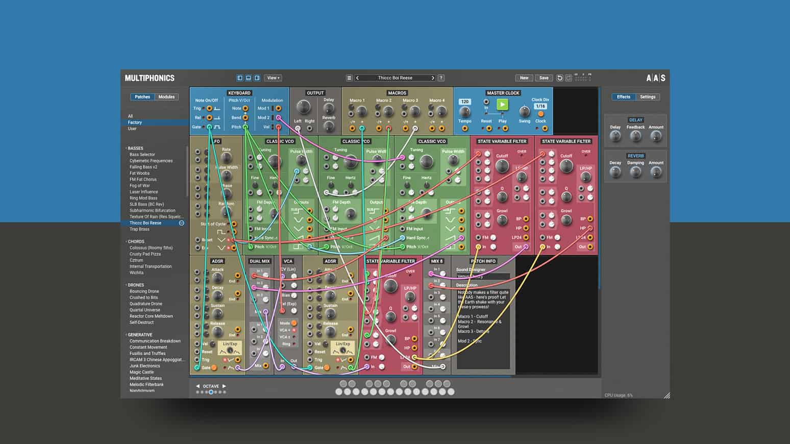 Multiphonics CV-1— Applied Acoustics Systems (AAS) New Modular Synthesizer