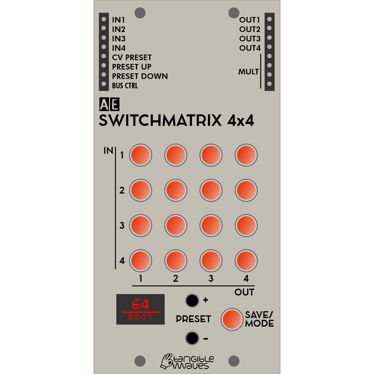 AE Modular SWITCHMATRIX 4×4 New Module