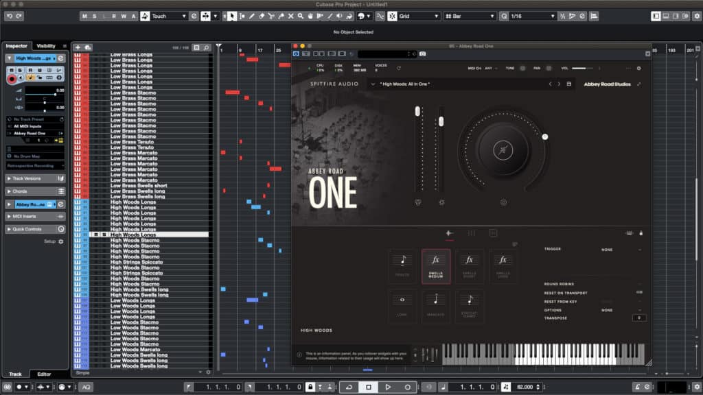 Spitfire Audio’s ABBEY ROAD ONE: WONDROUS FLUTES 54 Abbey Road One GUI Cubase