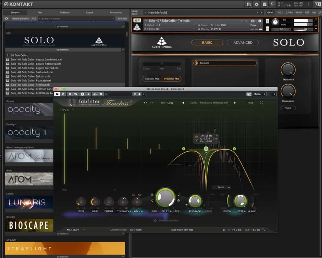 FabFilter New Timeless 3 and Vintage Tape Delay Plug-in 42 FabFilter Timeless 3 and Kontakt