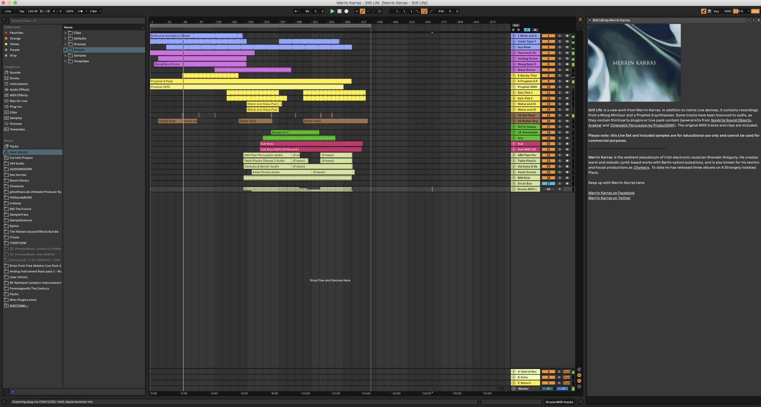 Free Ableton Live Set of Merrin Karras’ New Track “Still Life” 62 Free Ableton Live Set of Merrin Karras New Track Still Life Full scaled