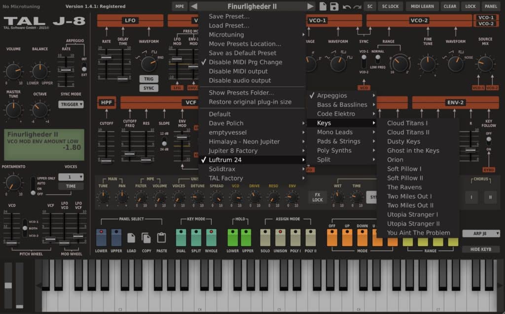 Luftrum 24 a Soundset for TAL J-8 4 Luftrum 24 for TAL J 8 Presets