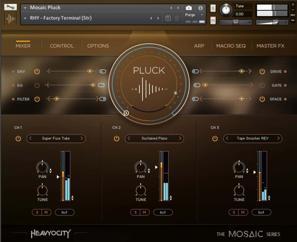 Mosaic Pluck in Kontakt Rhym