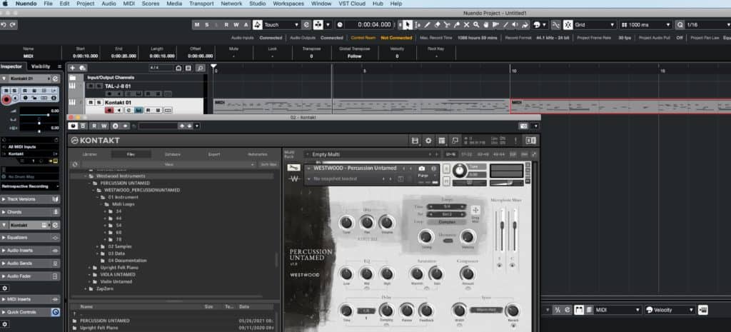 WESTWOOD Releases Percussion Untamed 3 Percussion Untamed dragged MIDI