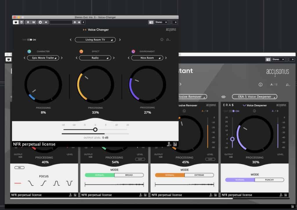Accusonus Voice Changer - A Powerful Virtual Sound Designer for Sculpting Voice Tracks 51 Voice Changer and ERA Bundle