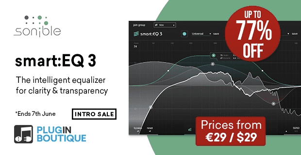 sonible smart:EQ 3 Introductory Sale