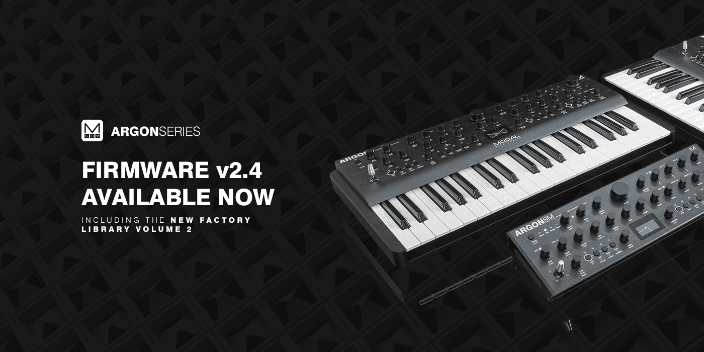 Modal Electronics Firmware v2.4 & ARGON Factory Library Volume 2 31 a8fw v2 4 trade banner