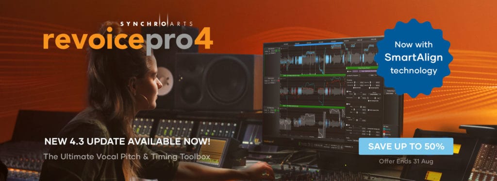 Synchro Arts Updates Revoice Pro 4.3 With Groundbreaking New Smartalign Technology 5 revoice pro summer promo 2021 V2 2280x830 1
