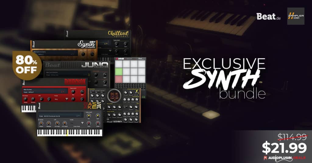 Audio Plugin Deals Exclusive Synth Bundle by ZamplerSounds - 80% Off - 7 VST/AU Plugins for Instant Use! 3 Audio Plugin Deals Exclusive Synth Bundle by ZamplerSounds 80 Off 7 VSTAU Plugins for Instant Use 1200x627 1