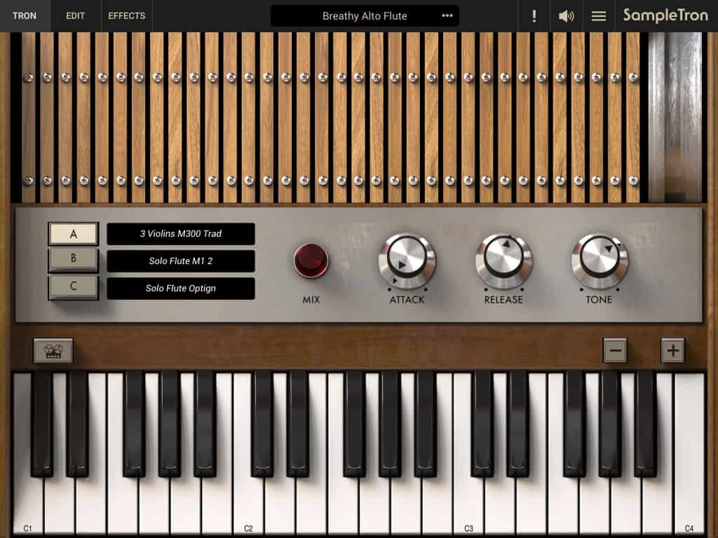 IK Multimedia Releases SampleTron 2 for iPad 5 ikc L sampletron2ipad 3 M300 Open