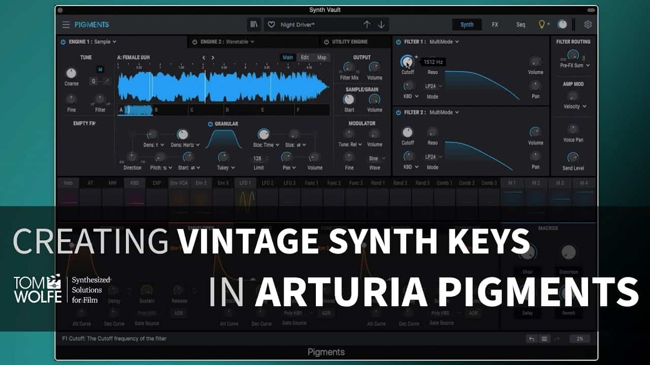 Arturia Pigments: How To Make Vintage Synth Keys