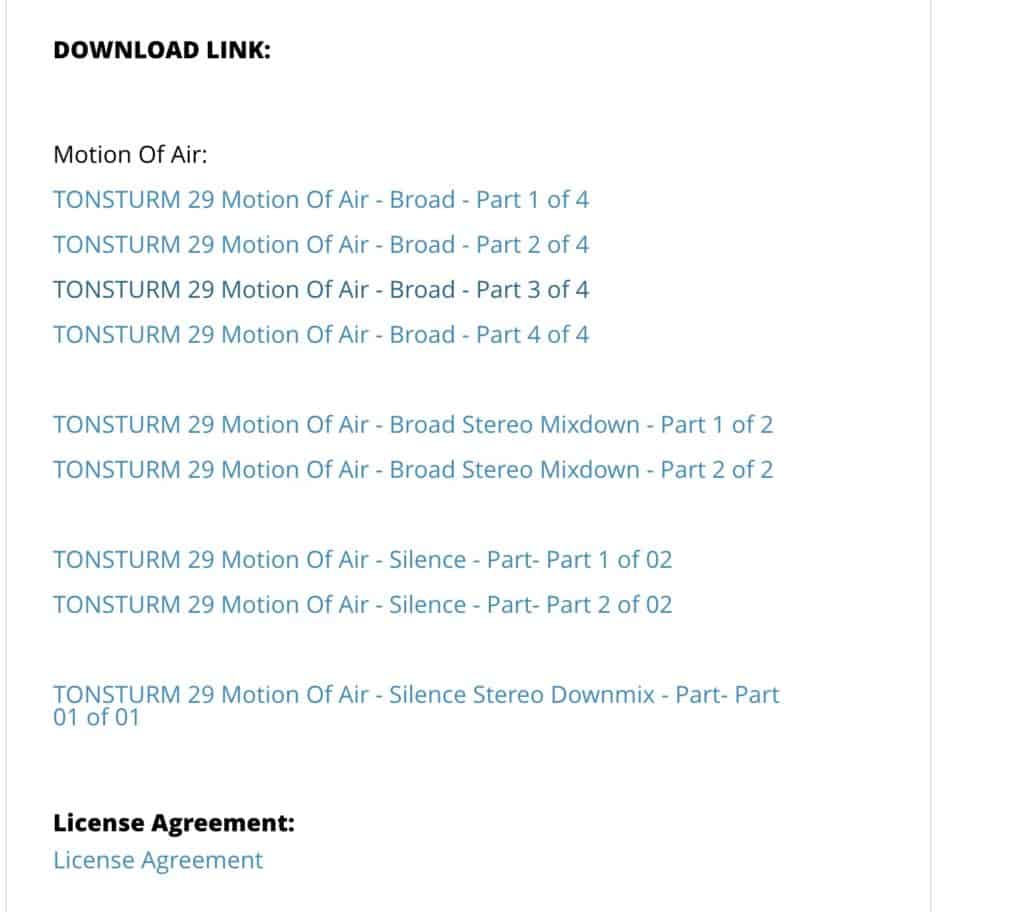 TONSTURM 29 Motion Of Air Download