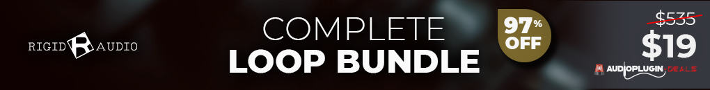 Originally $535, the Complete Loop Bundle by Rigid Audio is now available for only $19 for a limited time, don’t miss out! 8 Originally 535 the Complete Loop Bundle by Rigid Audio is now available for only 19 for a limited time dont miss out 1020X130