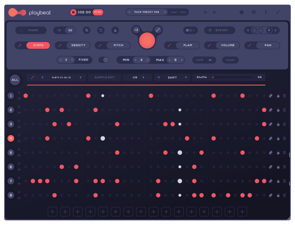 World's Smartest Groove Machine. Playbeat 3.0 is Next Generation Creative Groove Engine 7 SHOT UI 001