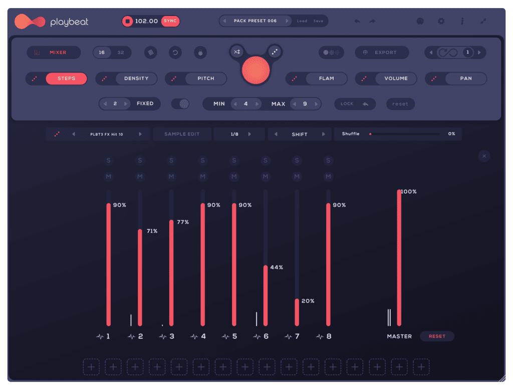 World's Smartest Groove Machine. Playbeat 3.0 is Next Generation Creative Groove Engine 4 SHOT UI 003