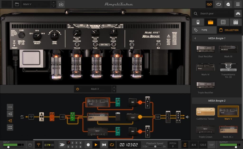 AmpliTube MESABoogie® 2 Releases 4 New Amps and 5 Cabsikc L Mesa2 Amp Mark V Rear