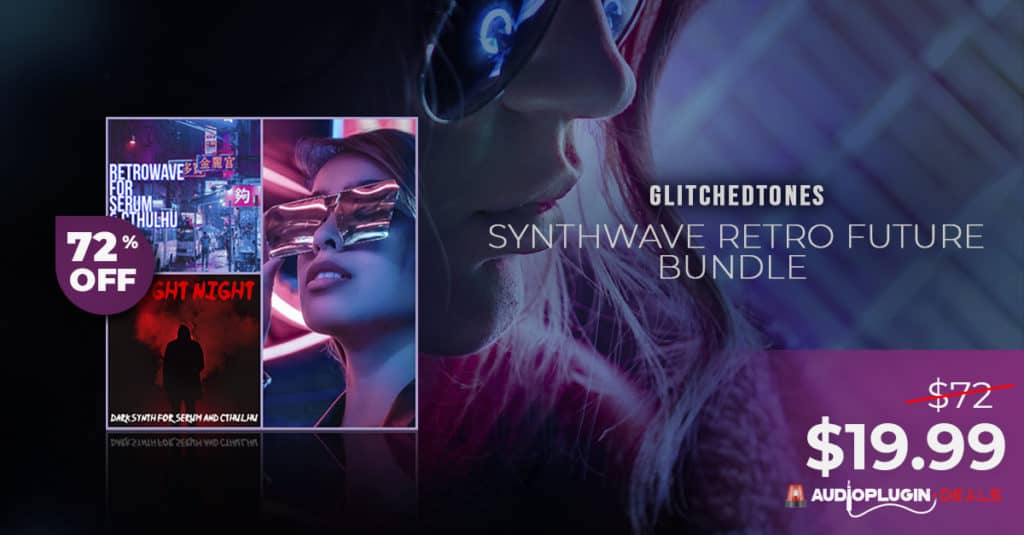 Synthwave Retro Future Bundle by Glitchedtones An Essential Versatile Toolkit is Unbeatable 1200x627 1