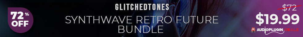Synthwave Retro Future Bundle by Glitchedtones An Essential Versatile Toolkit is Unbeatable 980x120 1