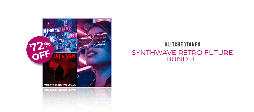 Synthwave Retro Future Bundle by Glitchedtones An Essential Versatile Toolkit is Unbeatable PRODUCT TILE