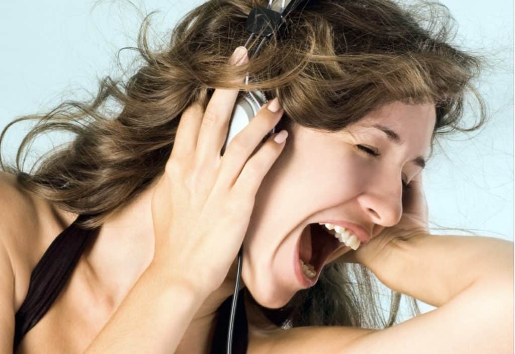 Woman Listening to Music