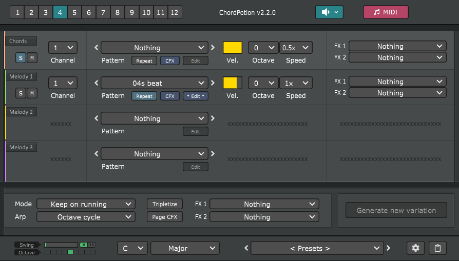 ChordPortion Melody Generator Plug-In Updated to V2.2.0