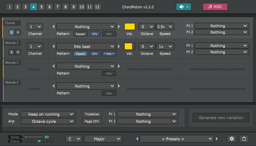 ChordPortion Melody Generator Plug-In Updated to V2.2.0 31 ChordPotion 2.2 screenshot