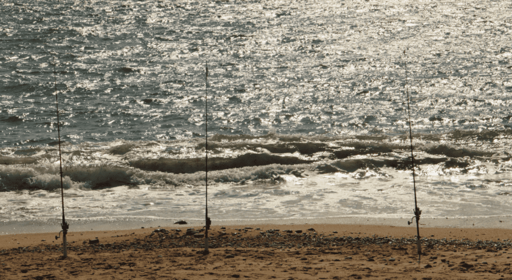 Fishing Poles Ocean Beach