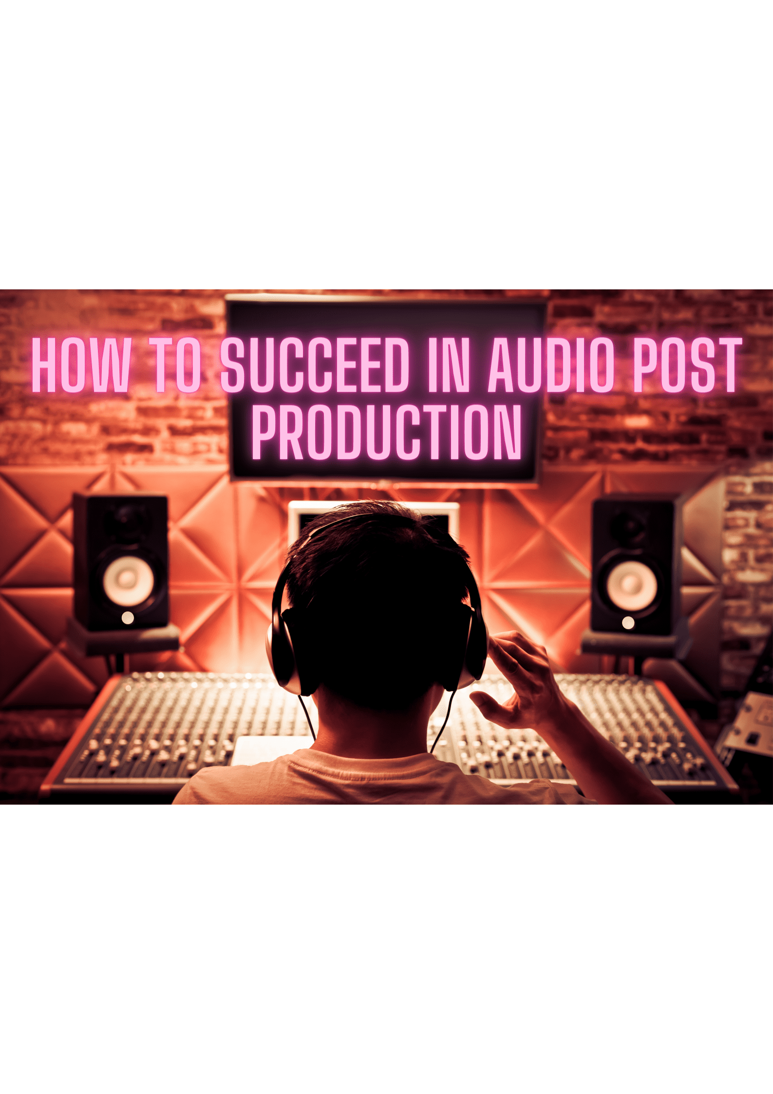How to Succeed in Audio Post Production- The Key Skills You Need To Know