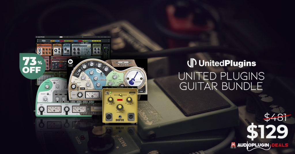 The United Plugins Guitar Bundle Electric Acoustic and Bass Guitar Mixing1200X627