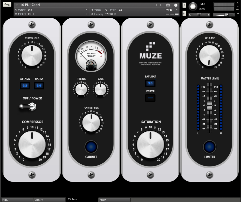 Review of Aquamarine by Muze fx Rack