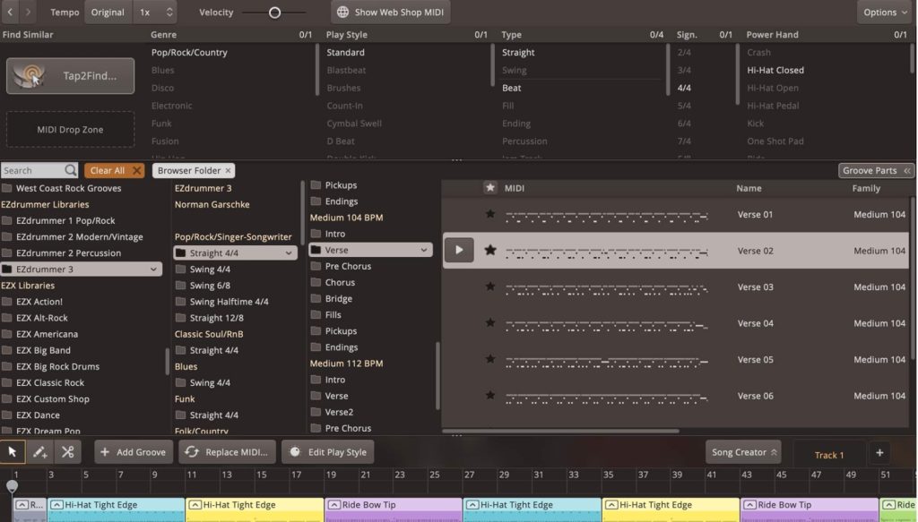 EZdrummer 3 NEW Midi Library