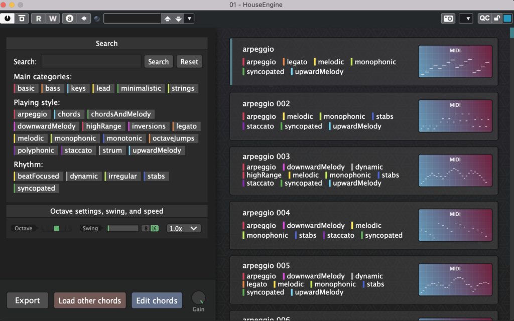 HouseEngine MIDI Generator