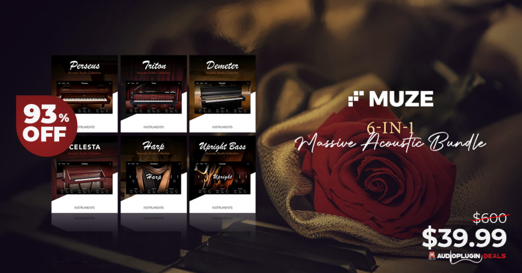 Massive Acoustic Bundle by Muze 6 Kontakt Instruments for Music Sound Design and Cinematic Compositions 1200X627