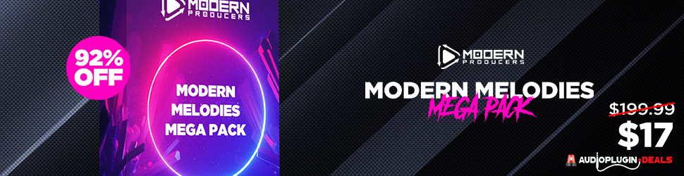 Modern Producers Release 22Modern Melodies Mega Pack22 With 100 Royalty Free Melodies 970x250 1