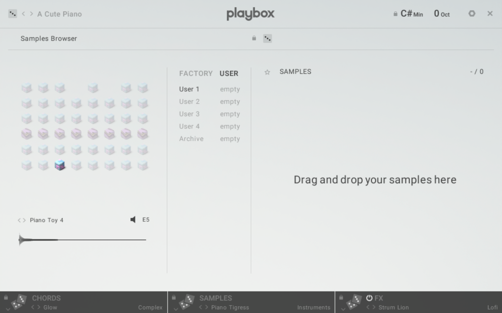 Playbox screenshot sample browser