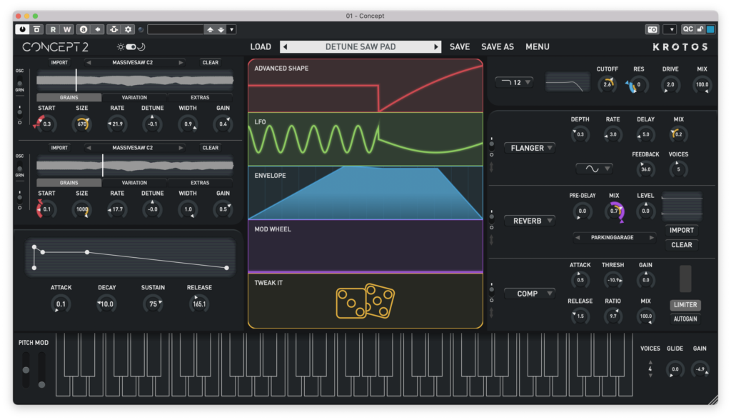 Concept 2 Synth by Krotos Audio A Beautiful Fast and Intuitive Synth Plugin