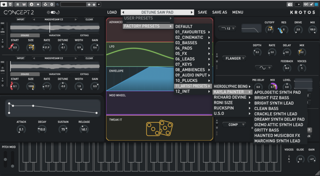 Concept 2 Synth by Krotos Audio A Beautiful Fast and Intuitive Synth Plugin Presets
