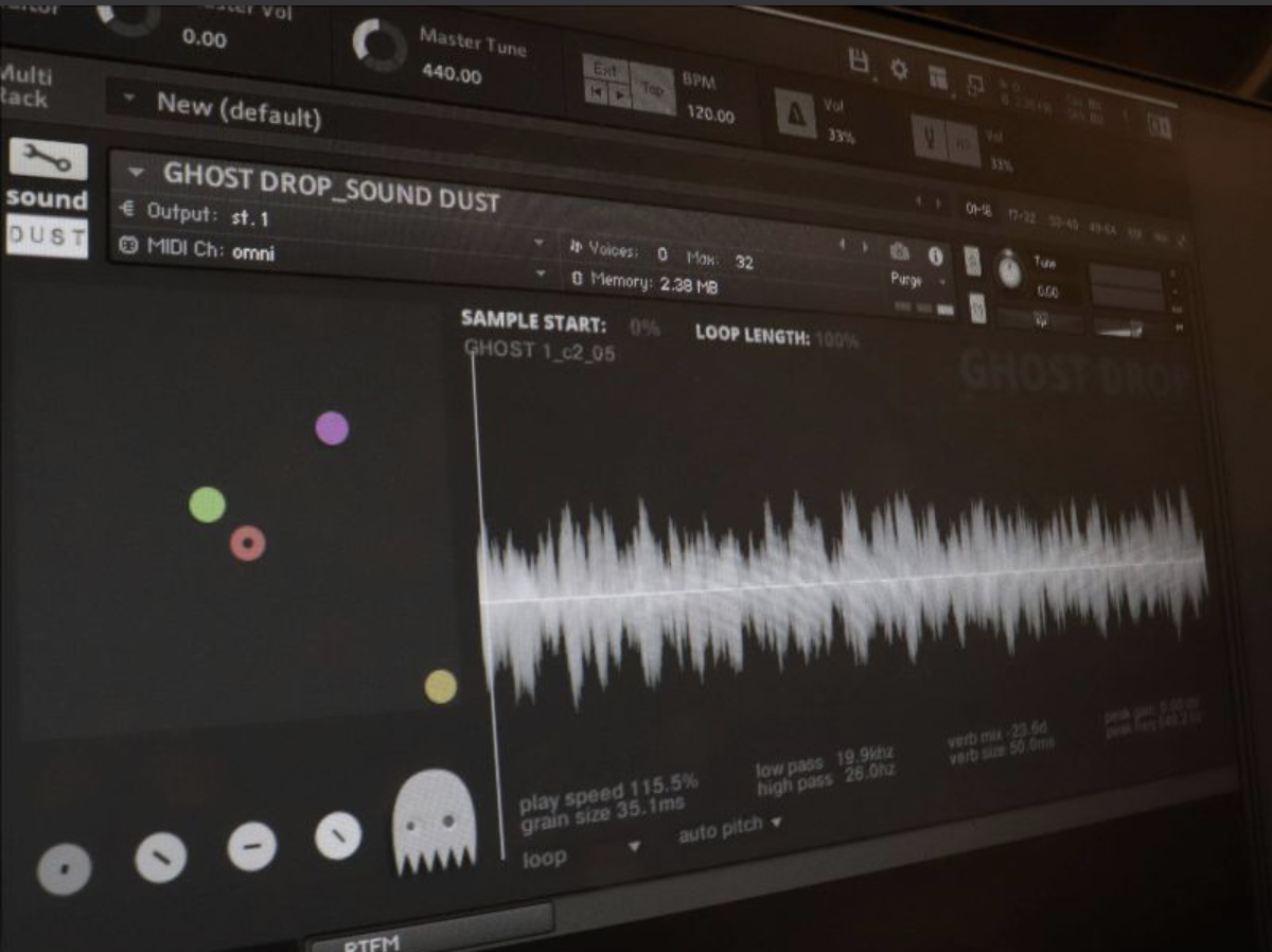 GHOST DROP by Sound Dust: A Unique Sampler with No Samples in it! 34 GHOST DROP A Unique Sampler with No Samples in it
